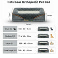 Pets Gear Orthopedic Dog Bed size chart