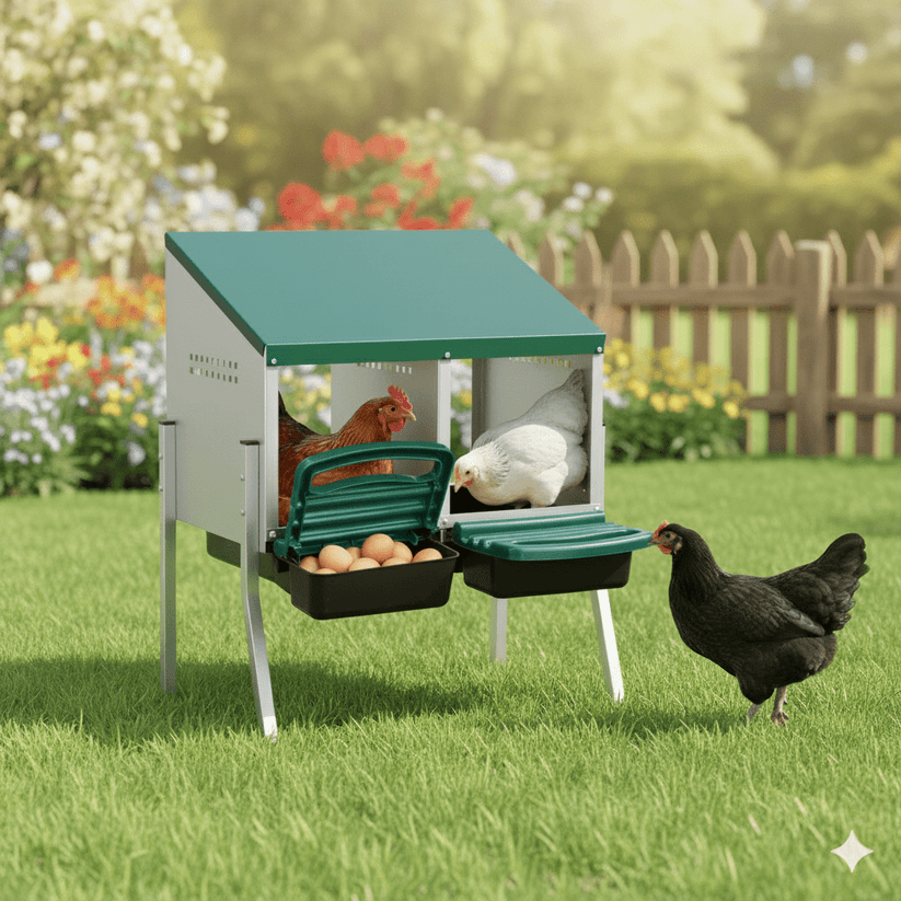 Chicken Nesting Boxes Roll Away Metal Laying Box | Pets Gear Australia