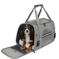 Soft puppy travel bag for small dogs with fleece bed and zip openings