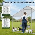 Walk-in cat enclosure with removable weatherproof cover and ground pegs