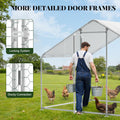 Walk-in chicken enclosure with removable weatherproof cover and ground pegs