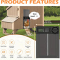 automatic chicken coop door installed on a wooden hen house