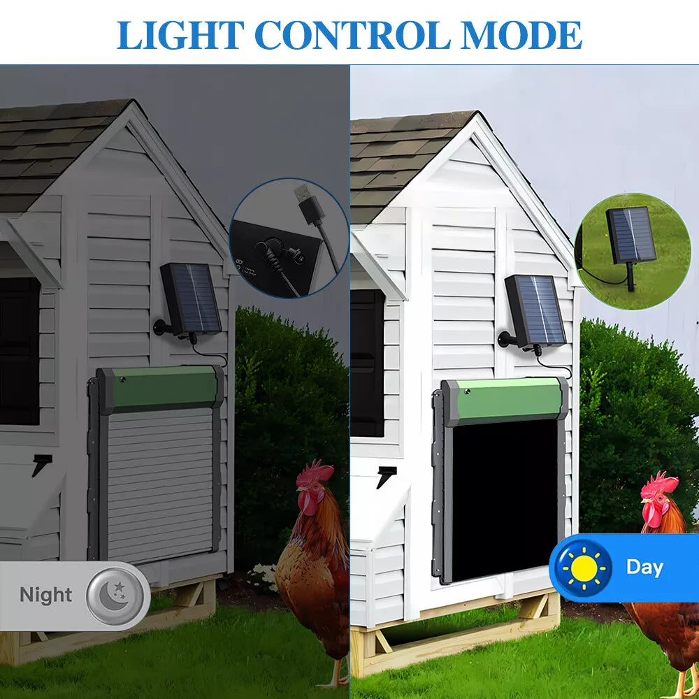 automatic chicken door light control mode