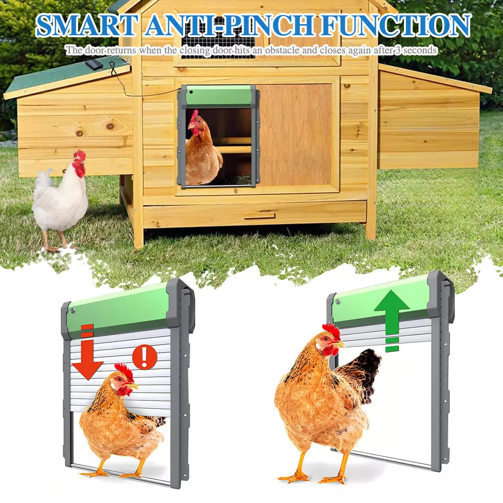 automatic chicken door smart anti-pinch function