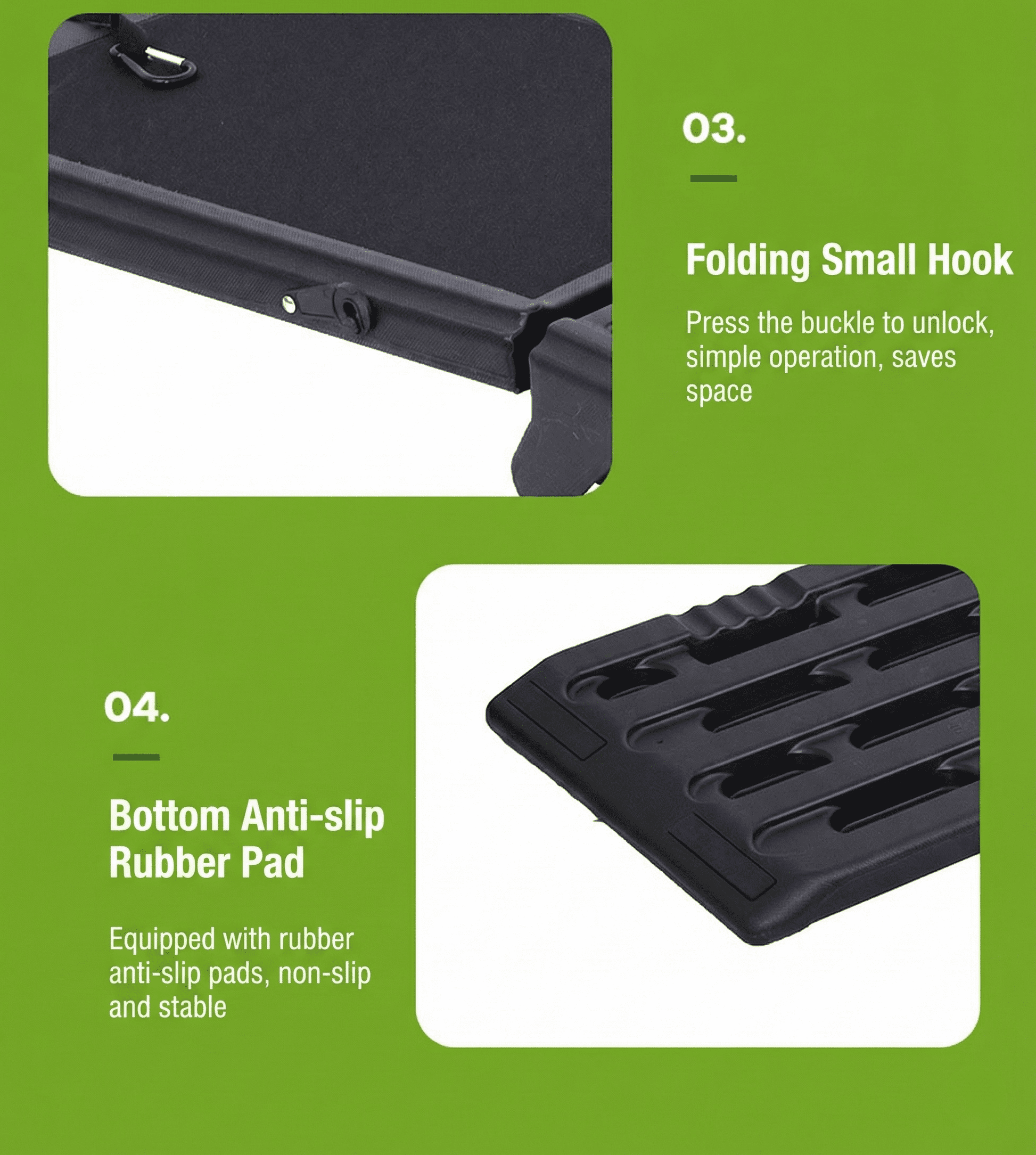 dog ramp for back seat of car  bottom anti slip rubber pad