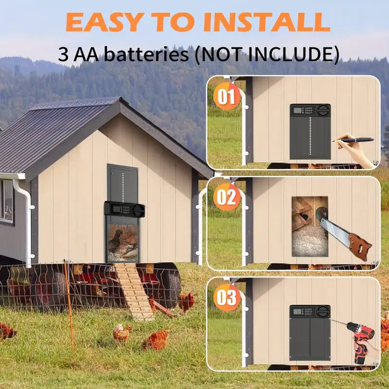 easy installation guide for automatic chicken coop door