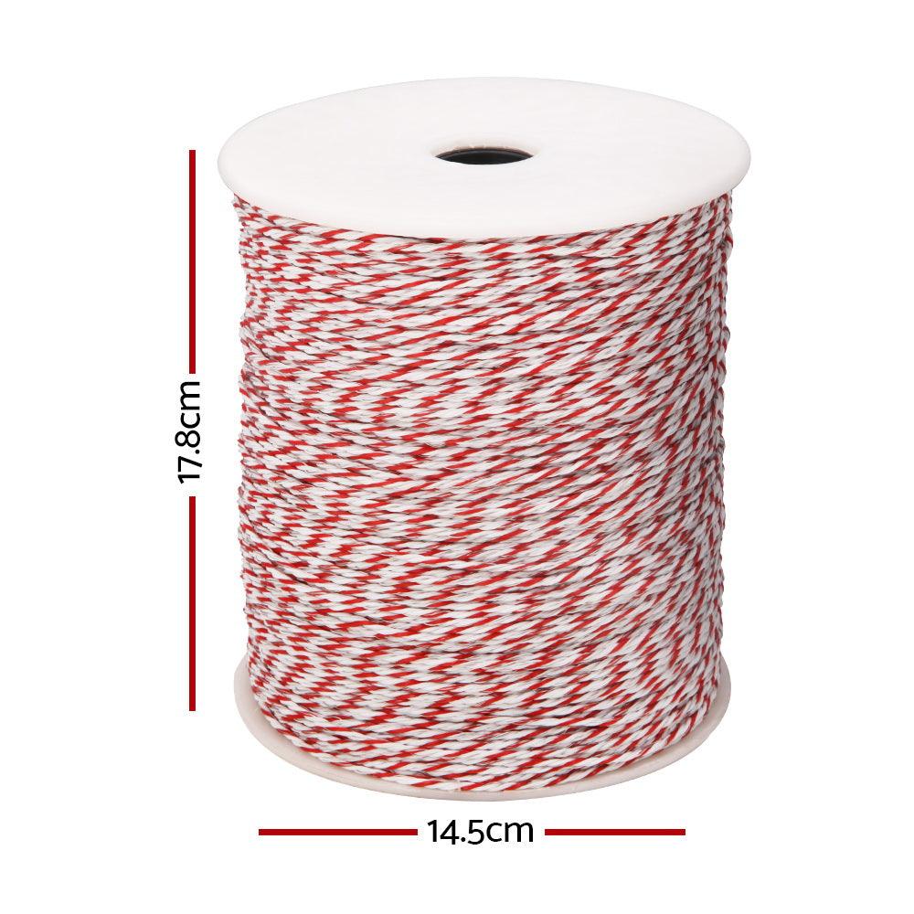 Giantz Electric Fence Poly Wire 500M Insulator - Pets Gear