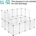 Guinea Pig Playpen with Dense Ramp White - Pets Gear