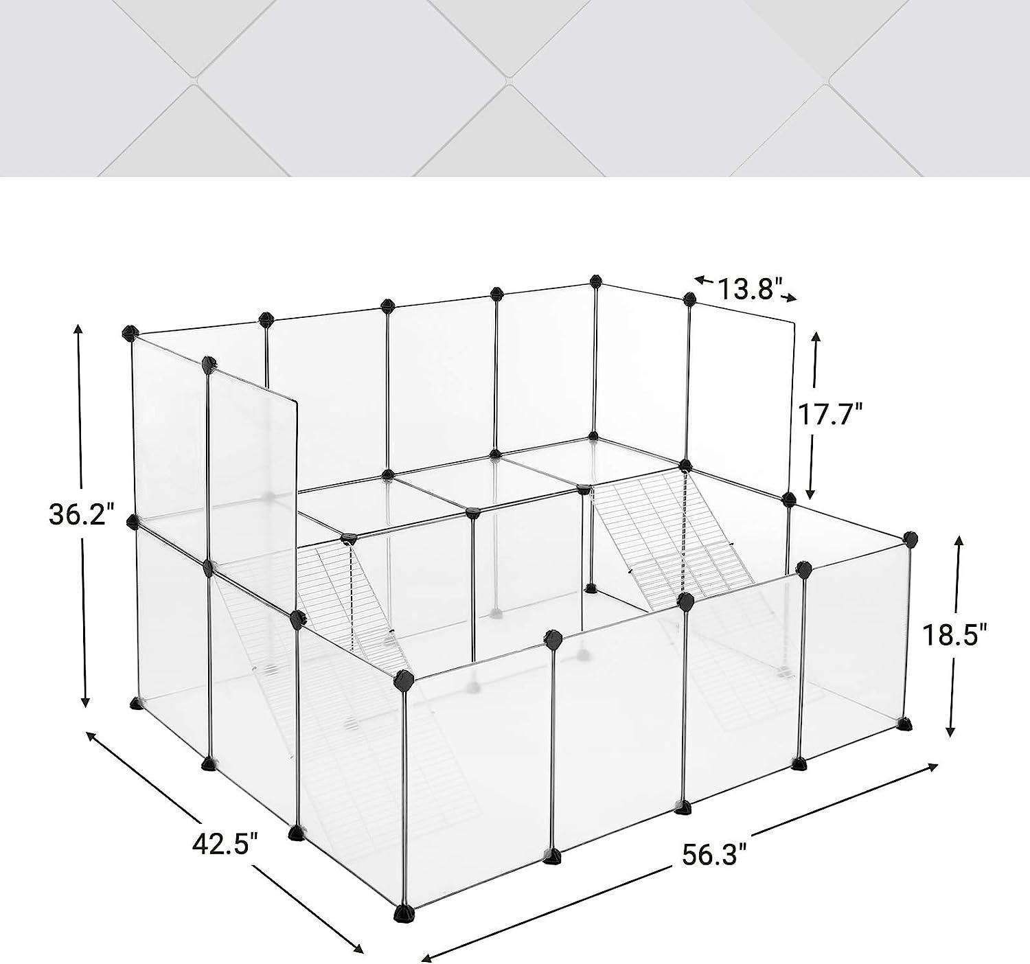 Guinea Pig Playpen with Dense Ramp White - Pets Gear