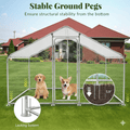 mental dog cage with stable ground pegs