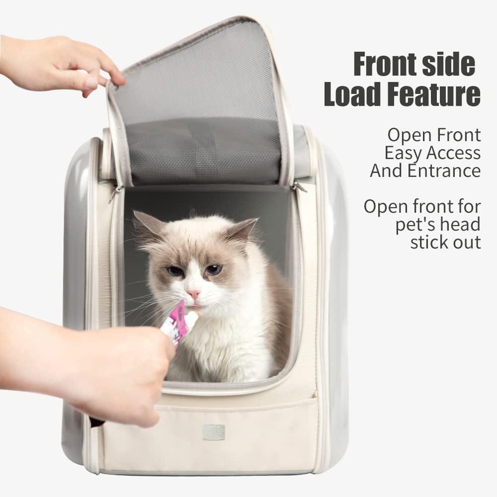 Pet Backpack Dog Cat Carriers Soft - Beige - Pets Gear
