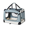 Pet Carrier Soft Crate Dog Cat Portable Foldable - Light Grey - Pets Gear