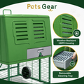 Pets Gear chicken coop weather-resistant HDPE housing and removable cleaning tray