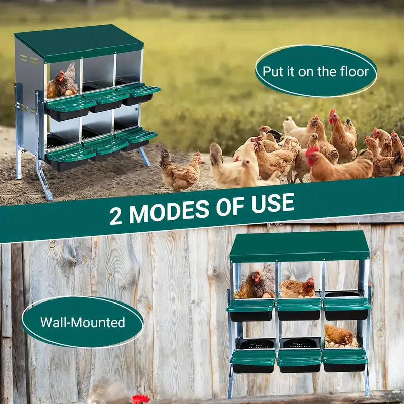roll away chicken nest box keeping eggs clean in covered front trays