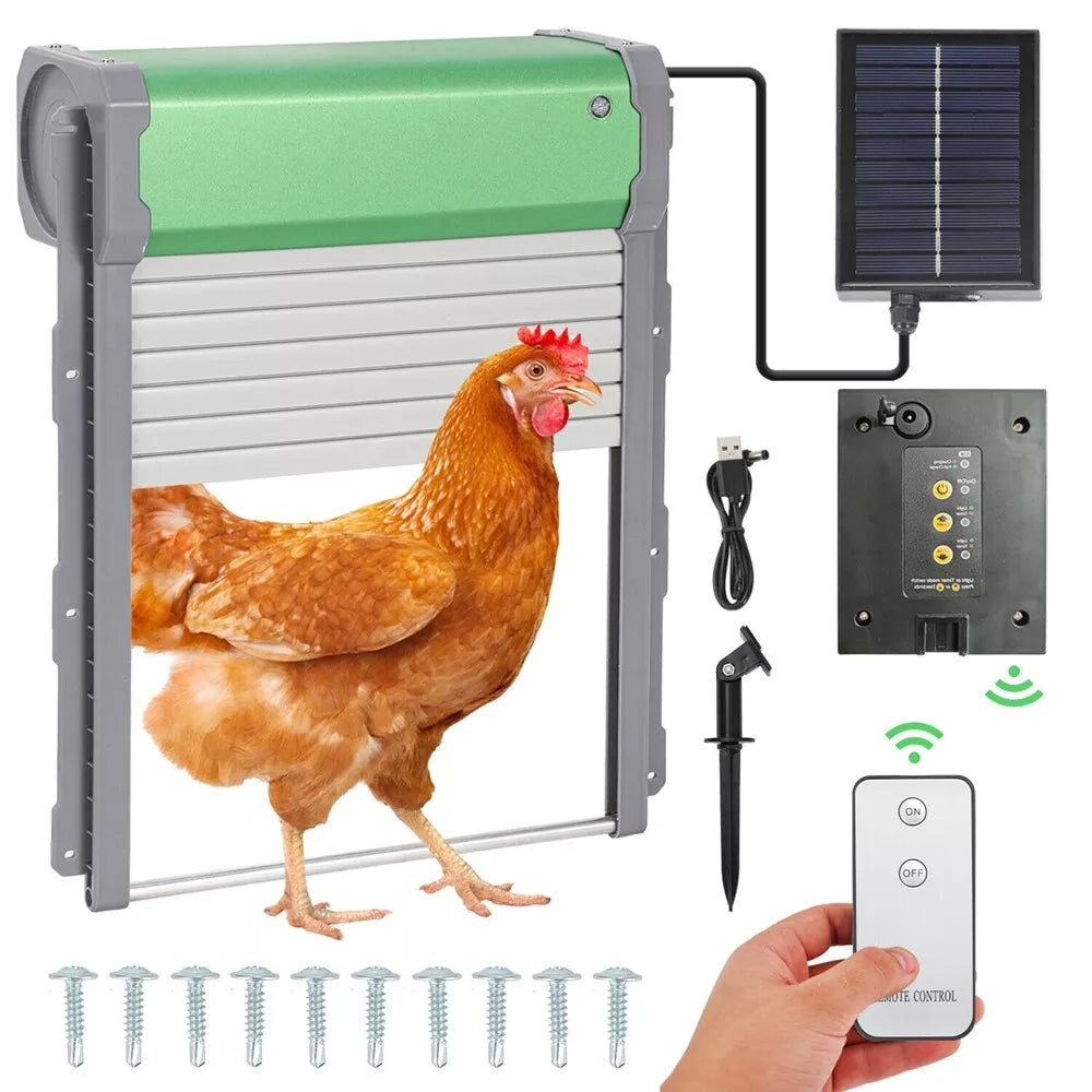 solar powered automatic chicken door