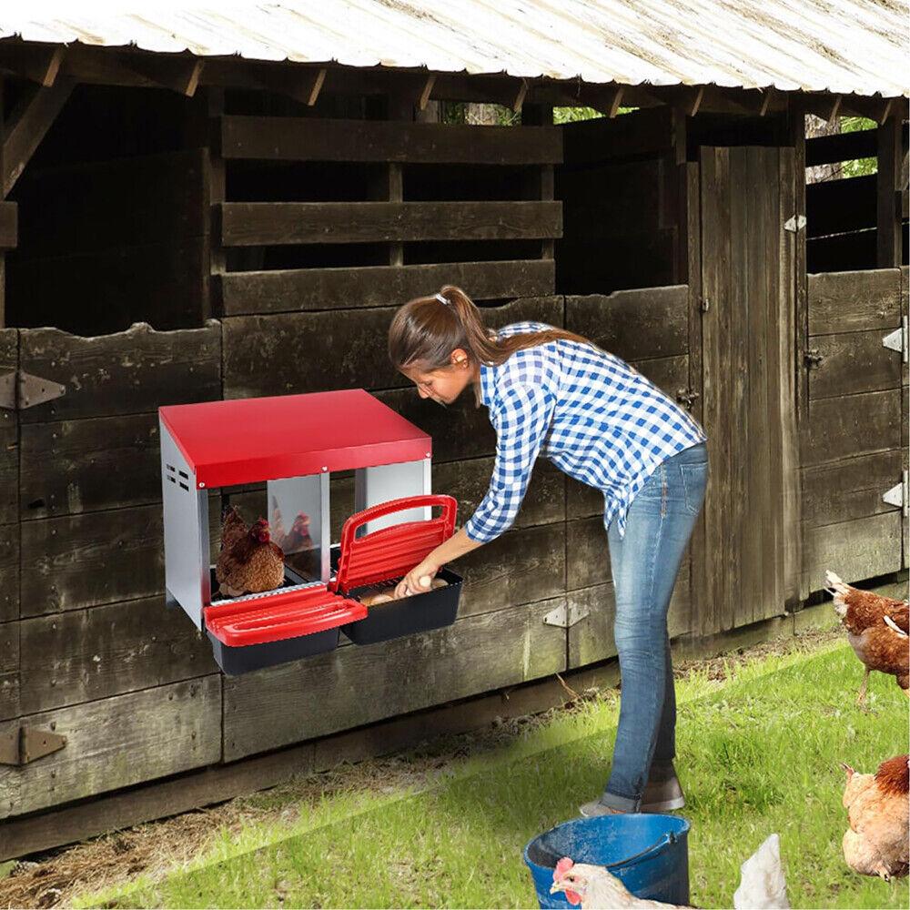 2-hole Roll Away Chicken Nesting Box - Pets Gear