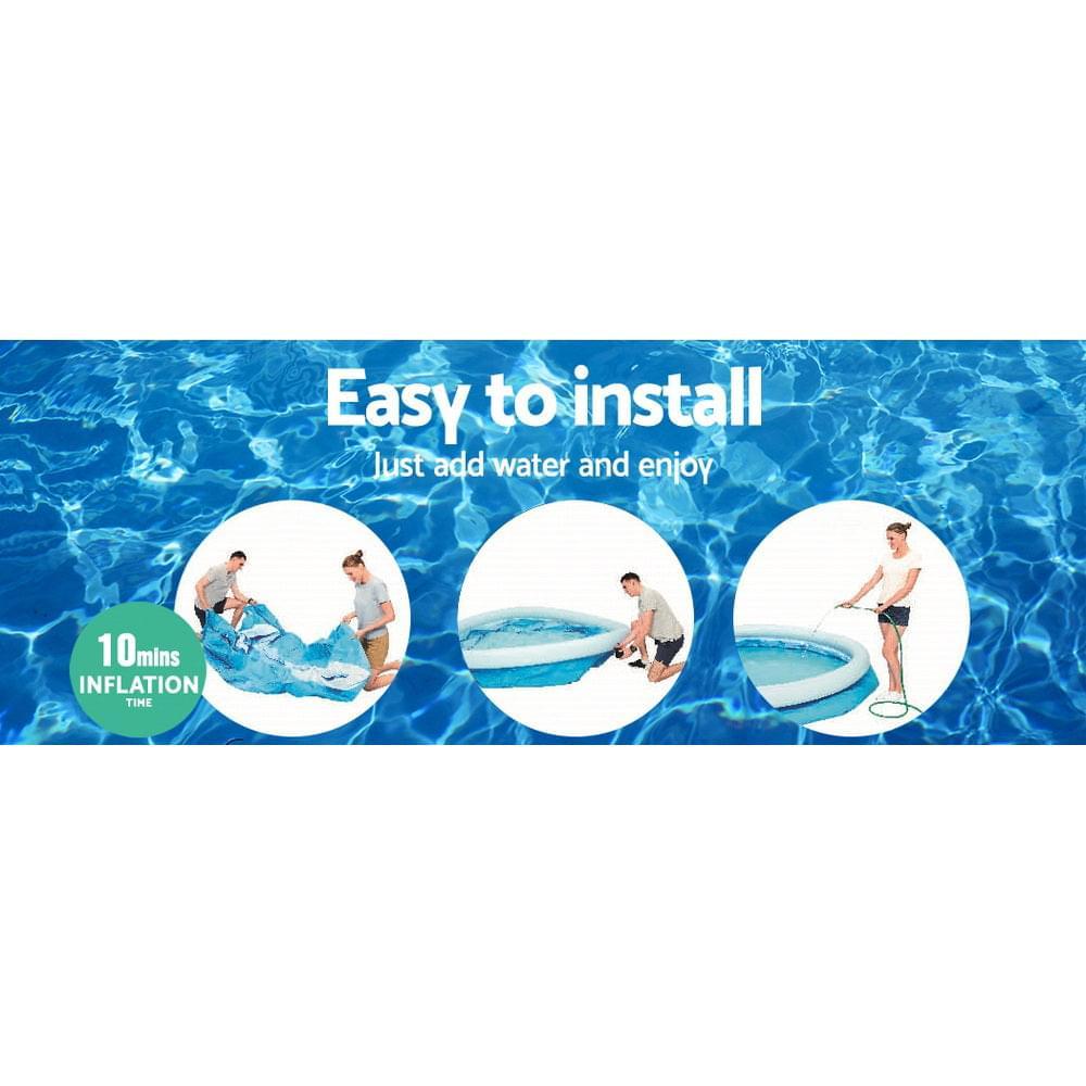 Above Ground Swimming Pool with Filter Pump 305CM x 66CM - Pets Gear