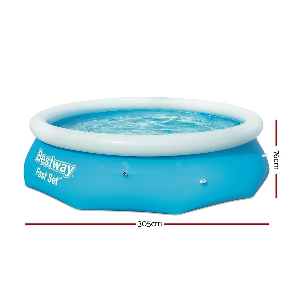 Above Ground Swimming Pool with Filter Pump 305x76cm - Pets Gear