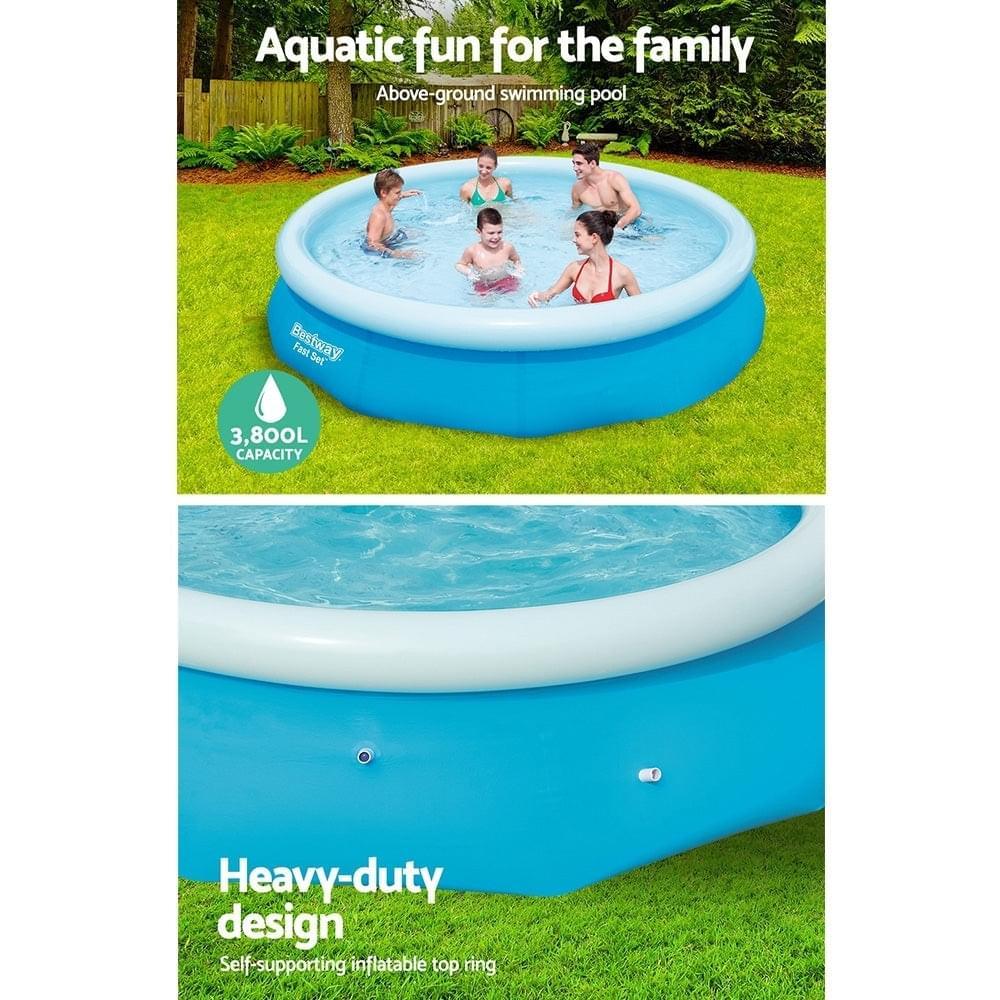 Above Ground Swimming Pool with Filter Pump 305x76cm - Pets Gear