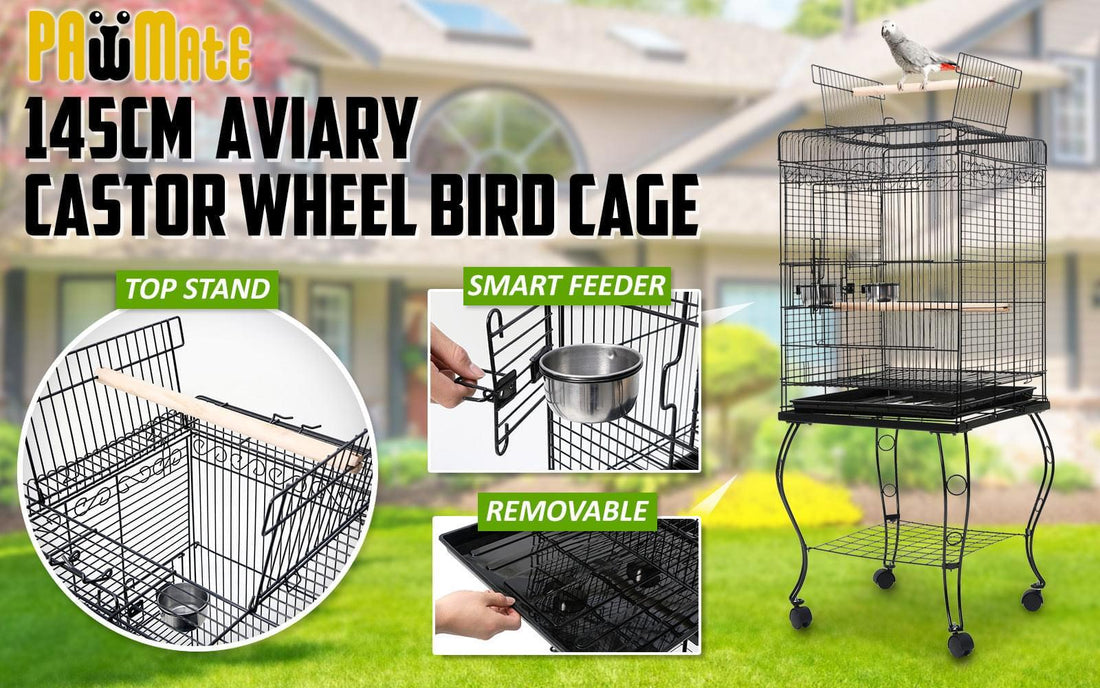 Bird Cage Parrot Aviary Alto 145cm - Pets Gear