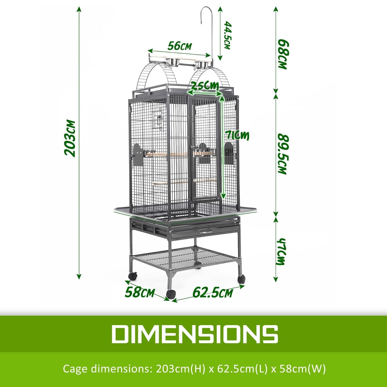 Bird Cage Parrot Aviary Tenor 203cm - Pets Gear