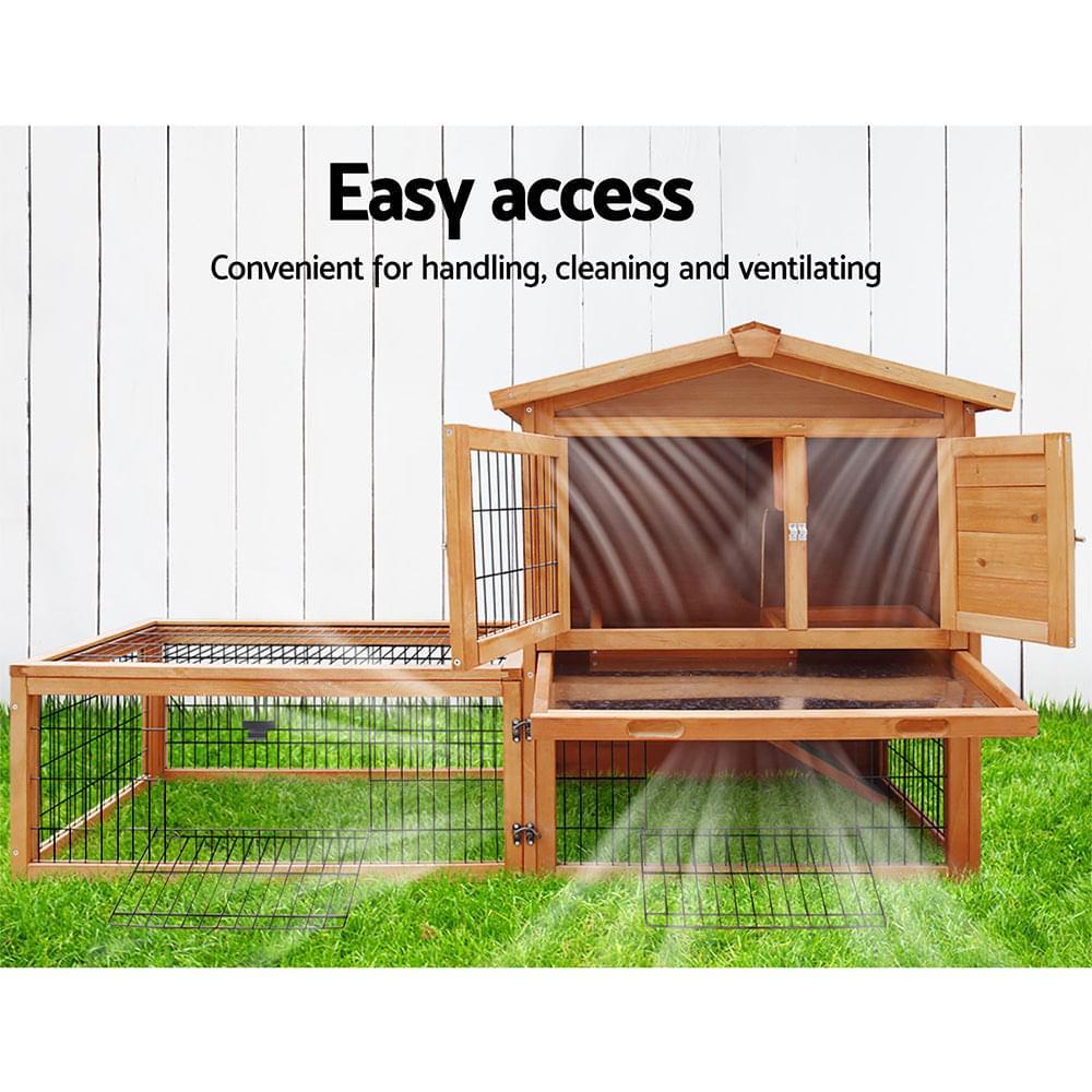 Chicken Coop 155cm Tall Wooden Pet Hutch - Pets Gear