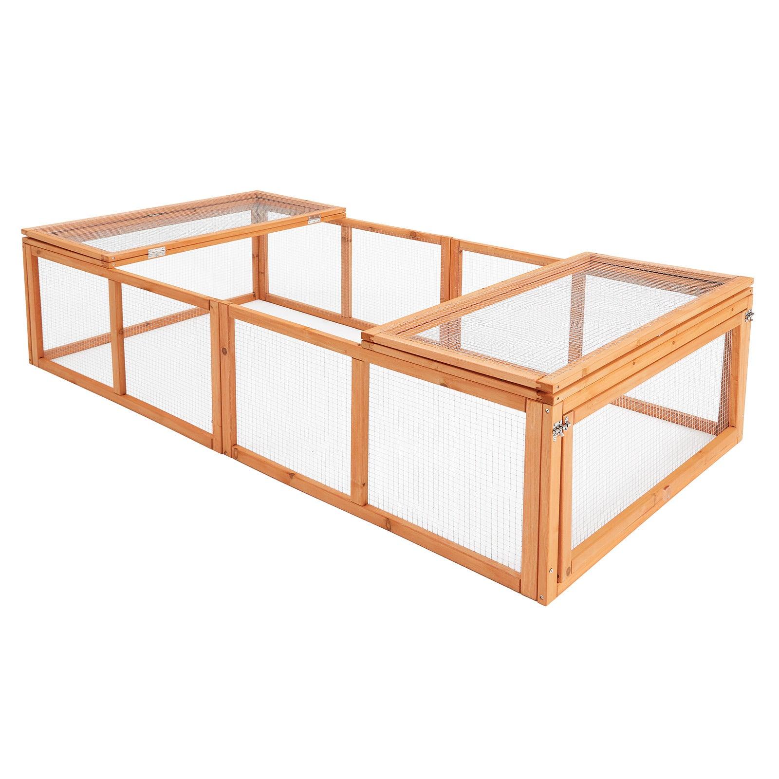 Chicken Coop with Run Extension Pet Hutch Cage - Pets Gear