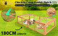 Chicken Coop with Run Extension Pet Hutch Cage - Pets Gear