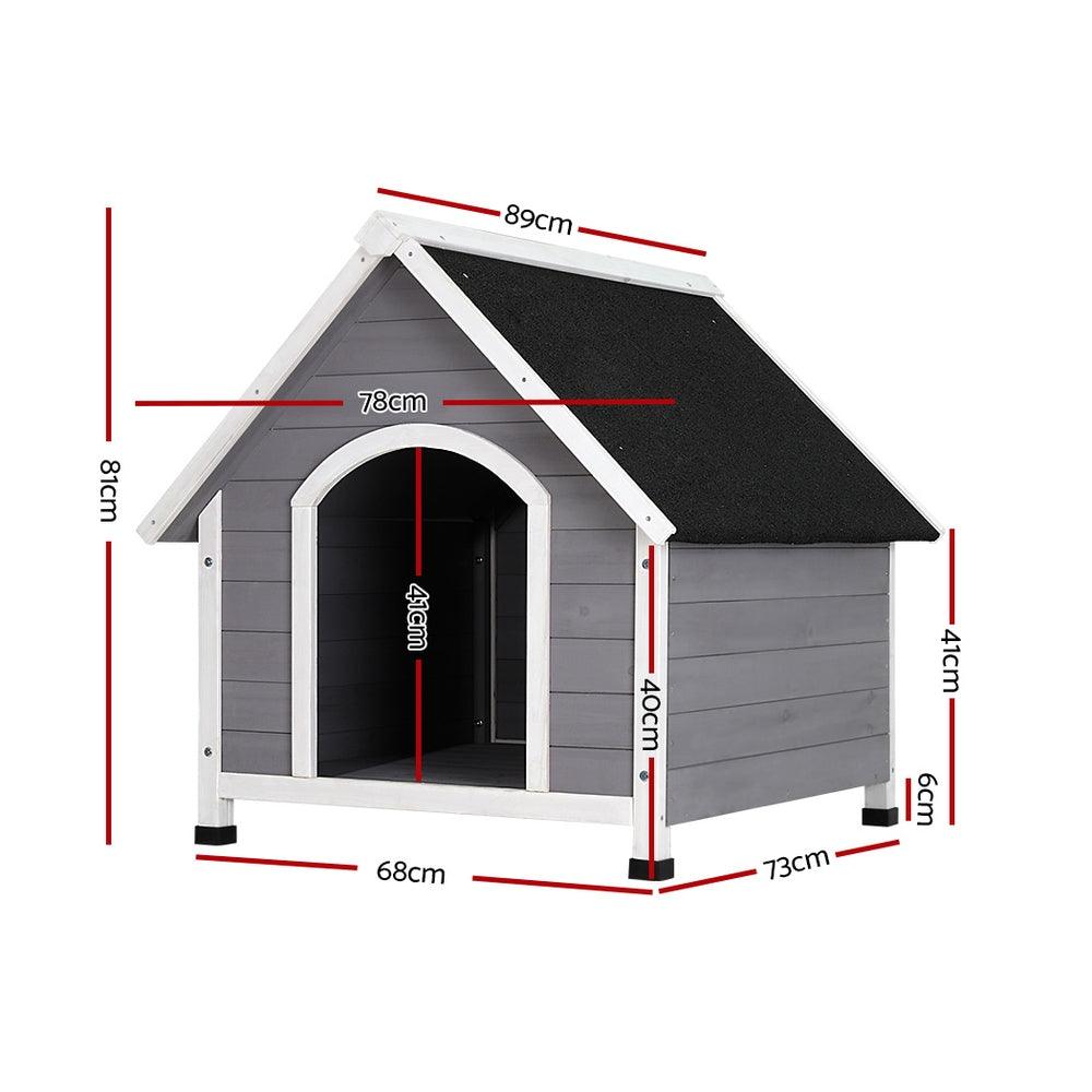 i.Pet Dog Kennel House Wooden Outdoor Indoor Puppy Pet House Weatherproof Large - Pets Gear