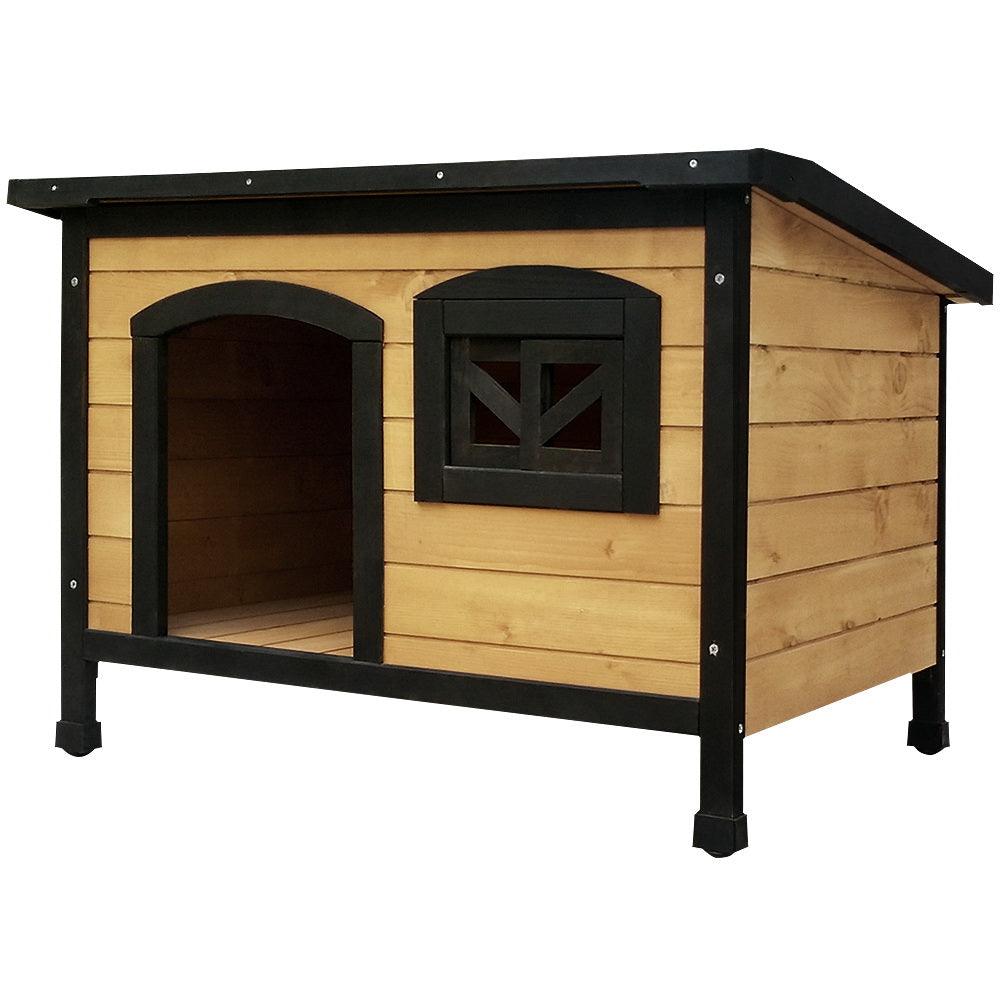 i.Pet Dog Kennel Kennels Outdoor Wooden Pet House Cabin Puppy Large L Outside - Pets Gear