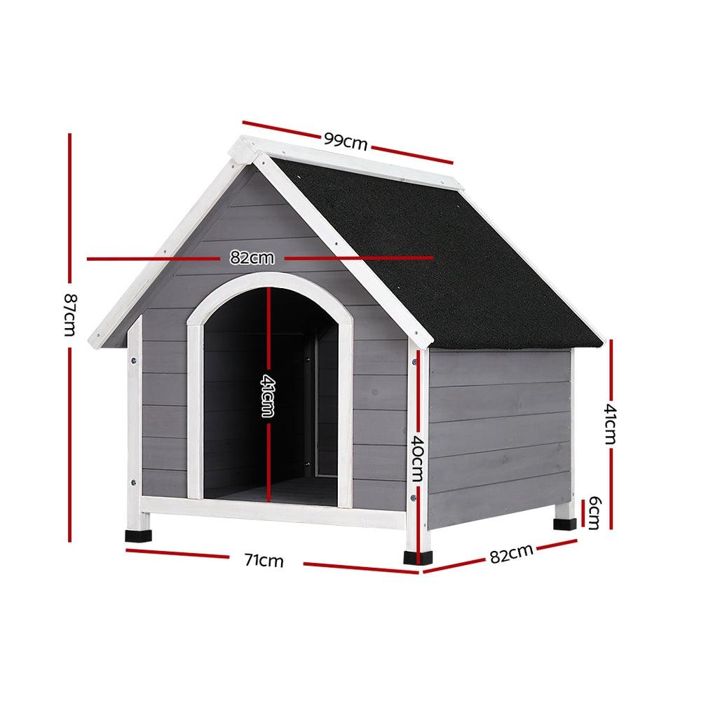 i.Pet Dog Kennel Outdoor Wooden Indoor Puppy Pet House Weatherproof XL Large - Pets Gear