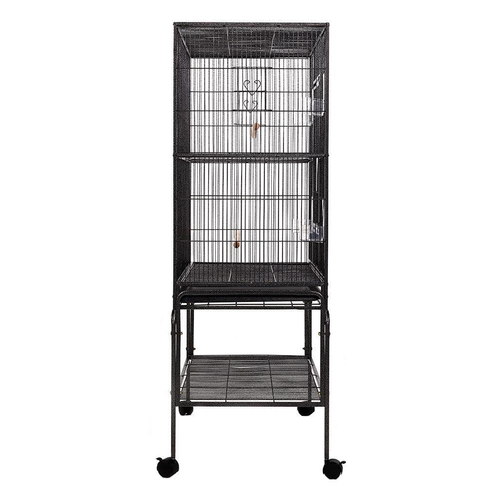 A closer look at Secure Oversized Bird Cages With Big Wheels