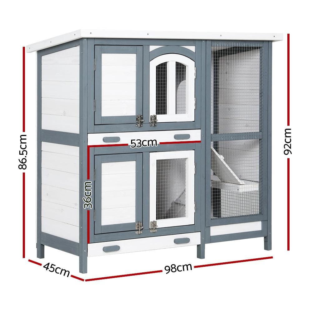 Large Rabbit Hutch Wooden House