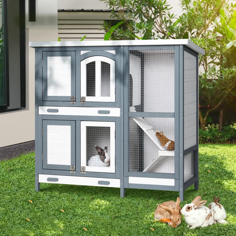 Large Rabbit Hutch Wooden House