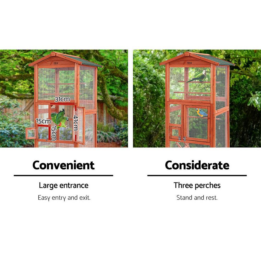 Photo inspiration: Spacious Macaw Enclosure For Large Birds Reference: Large Wooden Bird Cage Spacious And Durable