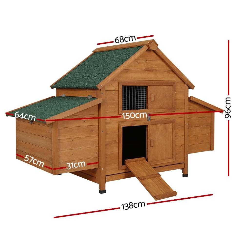 Large Wooden Chicken House - Pets Gear
