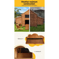 Large Wooden Chicken House - Pets Gear