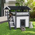 Rabbit Hutch Cat House Shelter Outdoor Wooden Small Dog Pet Houses Kennel - Pets Gear