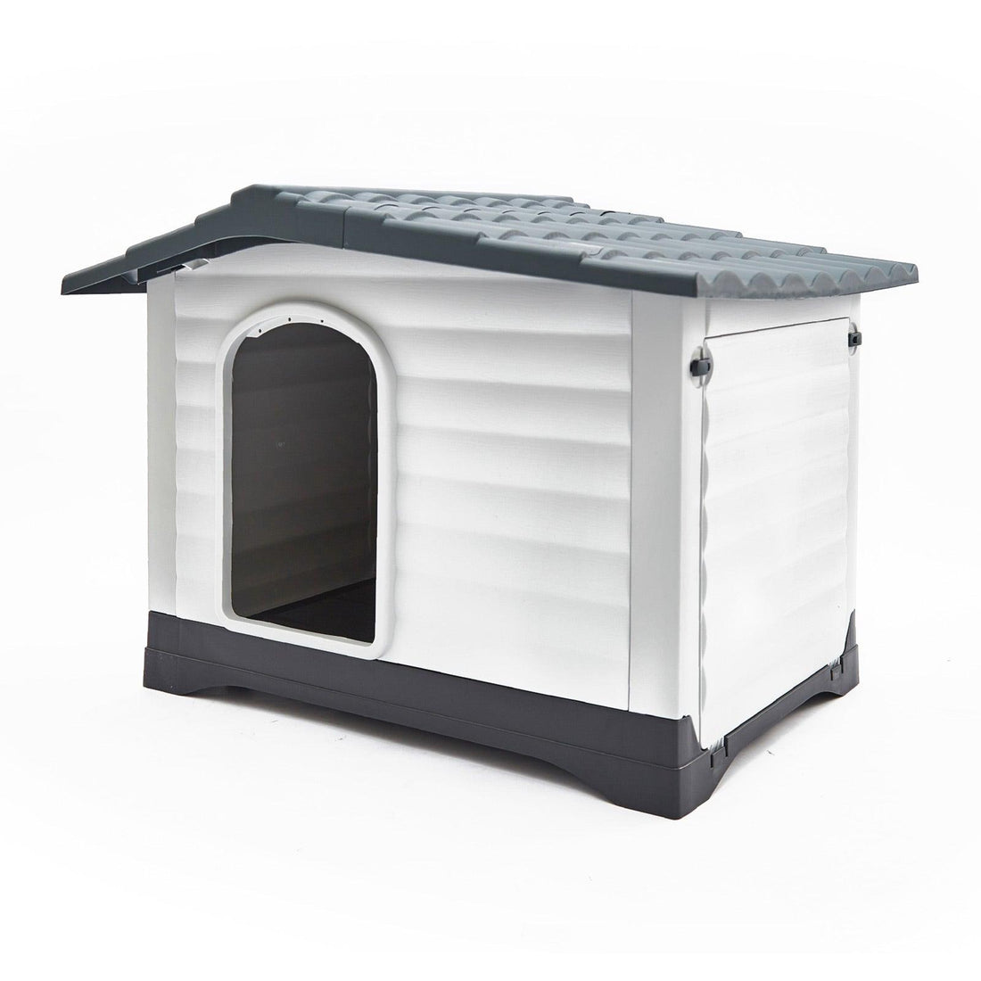 Paw Mate Blue Grey Dog Kennel House Plastic Weatherproof Outdoor Molly XXL - Pets Gear