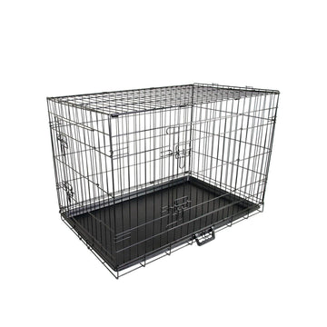 Paw Mate Wire Dog Cage Foldable Crate Kennel 24in with Tray - Pets Gear