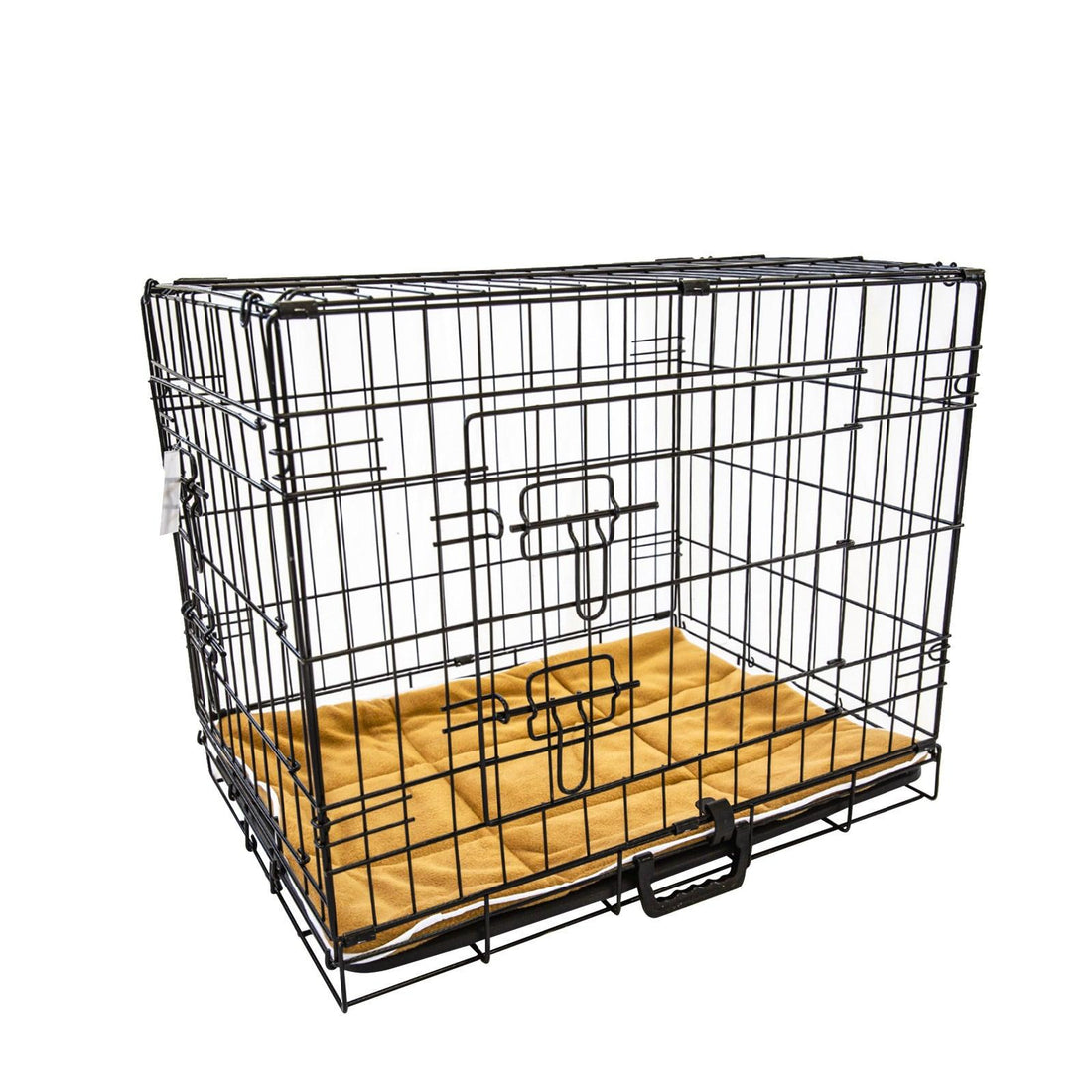 Paw Mate Wire Dog Cage Foldable Crate Kennel 30in with Tray + Cushion Mat Combo - Pets Gear