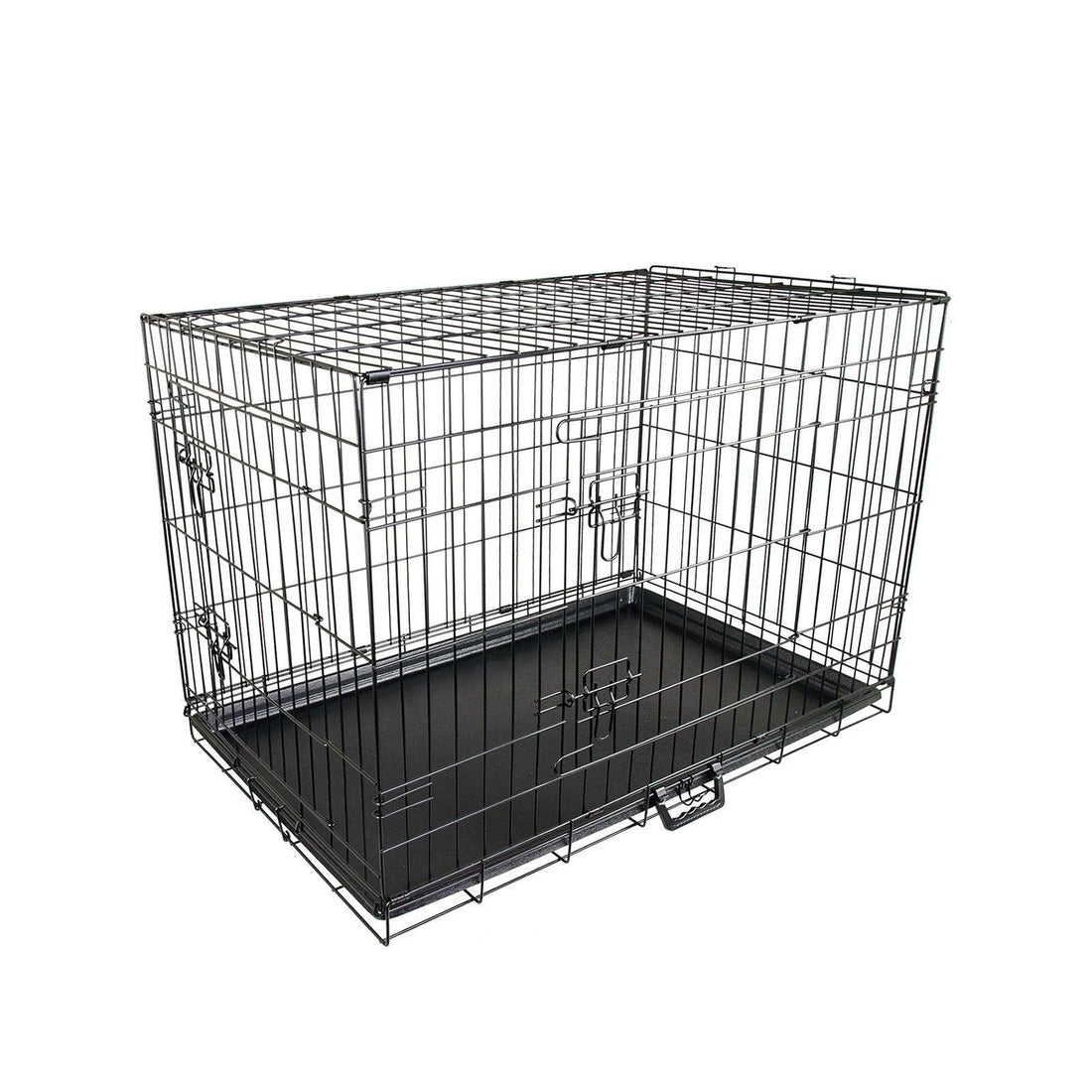 Paw Mate Wire Dog Cage Foldable Crate Kennel 30in with Tray - Pets Gear