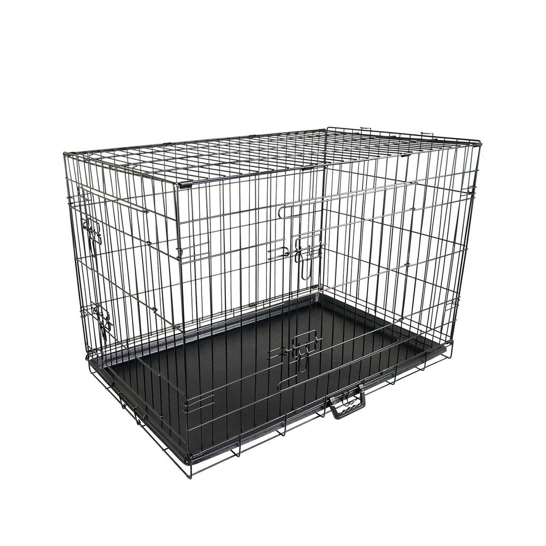 Paw Mate Wire Dog Cage Foldable Crate Kennel 36in with Tray - Pets Gear