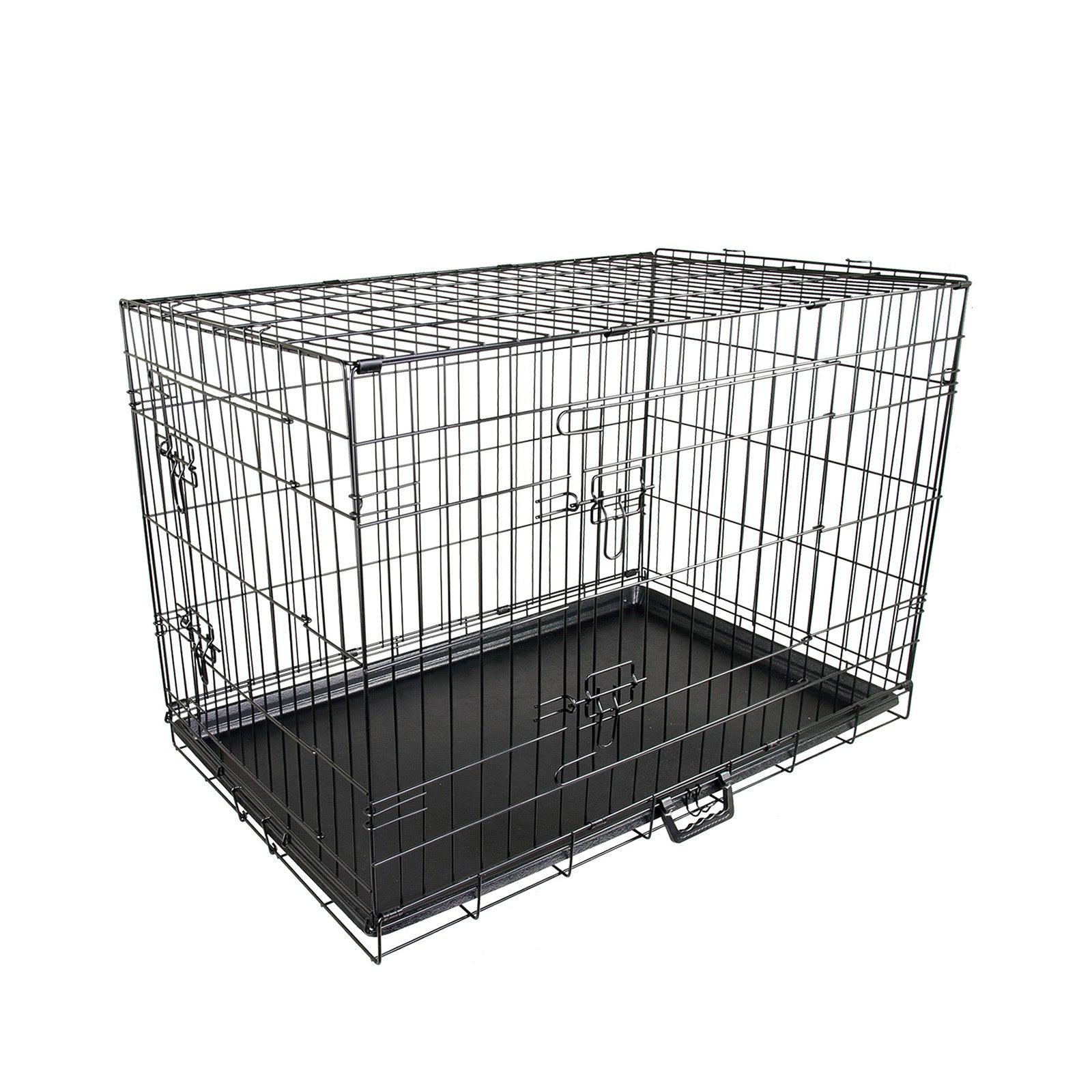 Paw Mate Wire Dog Cage Foldable Crate Kennel 42in with Tray - Pets Gear