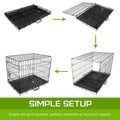 Paw Mate Wire Dog Cage Foldable Crate Kennel 42in with Tray - Pets Gear