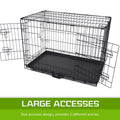 Paw Mate Wire Dog Cage Foldable Crate Kennel 48in with Tray + Blue Cover Combo - Pets Gear