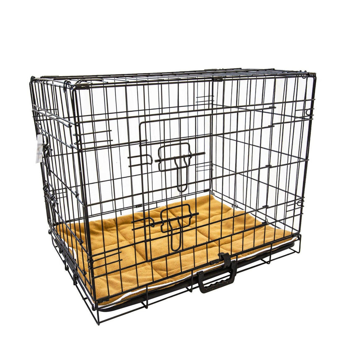 Paw Mate Wire Dog Cage Foldable Crate Kennel 48in with Tray + Cushion Mat Combo - Pets Gear