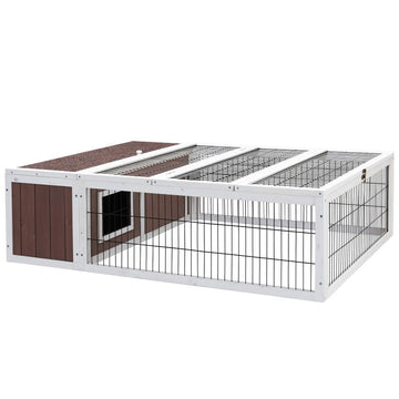 Rabbit Hutch With Run Large Top Access - Pets Gear