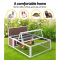 Rabbit Hutch With Run Large Top Access - Pets Gear