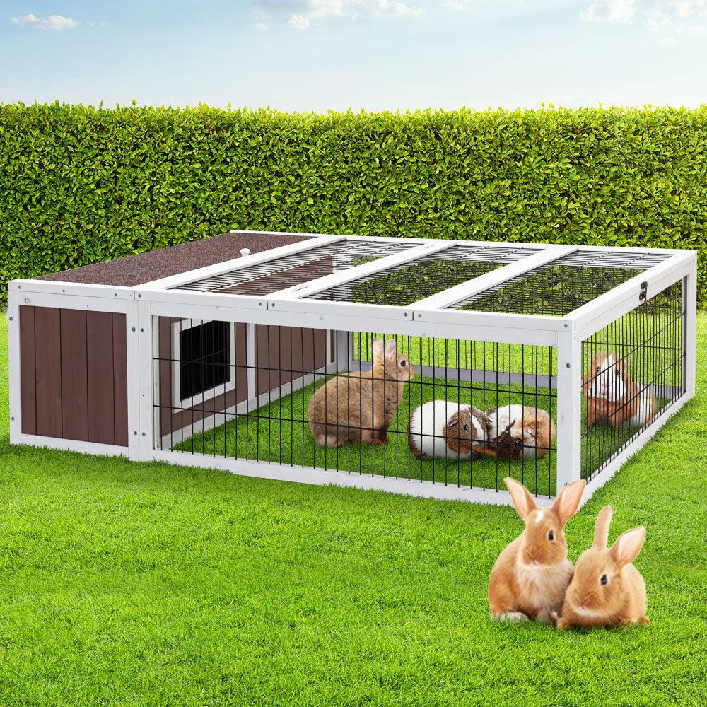 Rabbit Hutch With Run Large Top Access - Pets Gear